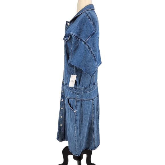 Gloria Vanderbelt X Christian Siriano Denim Dress Womens Size 14 - Picture 6 of 9